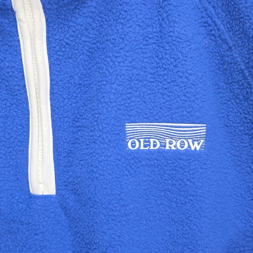 Old Row Blue & White Quarter Zip Fleece Mens Size XL NWT - Picture 4 of 11